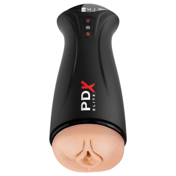 PDX Elite - zuigende, vibrerende masturbator (zwart)