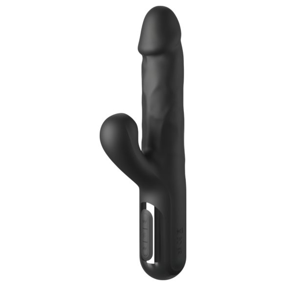 Fetish - thrusting vibrator met 3 motoren - zwart