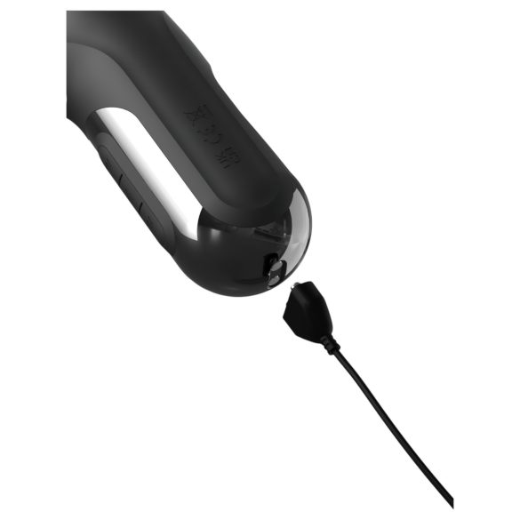 Fetish - thrusting vibrator met 3 motoren - zwart