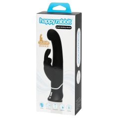   Happyrabbit - g-spot vibrator met clitorisstimulator - oplaadbaar - zwart