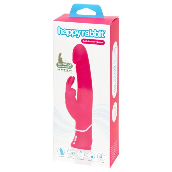 Happyrabbit - rabbit vibrator met dubbele densiteit - waterdicht - roze