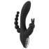 SMILE Triple - Oplaadbare, waterdichte 3-weg vibrator (zwart)