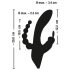 SMILE Triple - Oplaadbare, waterdichte 3-weg vibrator (zwart)