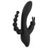 SMILE Triple - Oplaadbare, waterdichte 3-weg vibrator (zwart)