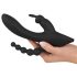 SMILE Triple - Oplaadbare, waterdichte 3-weg vibrator (zwart)