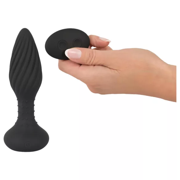 ANOS - anaal vibrator met roterende kralen - zwart