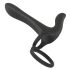 Black Velvet - 2in1 duo vibrator & penisring (zwart)