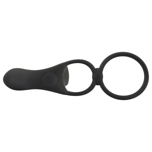 Black Velvet - 2in1 duo vibrator & penisring (zwart)