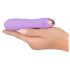 Cuties Mini - oplaadbare, waterdichte ribbelvibrator (paars)