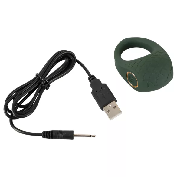 Emerald Love - vibrerende penisring - oplaadbaar en waterdicht - groen