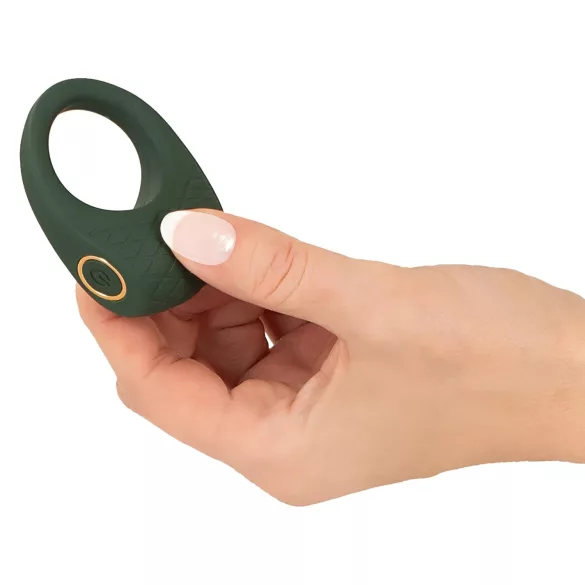 Emerald Love - vibrerende penisring - oplaadbaar en waterdicht - groen