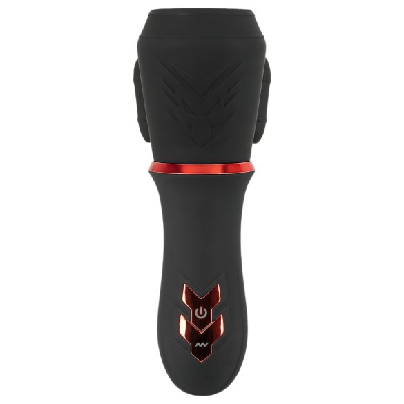Rebel - penistop vibrator met 2 motoren - oplaadbaar - zwart