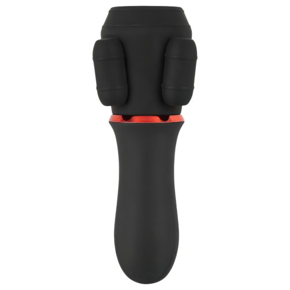 Rebel - penistop vibrator met 2 motoren - oplaadbaar - zwart