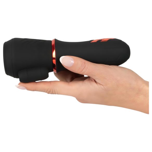 Rebel - penistop vibrator met 2 motoren - oplaadbaar - zwart