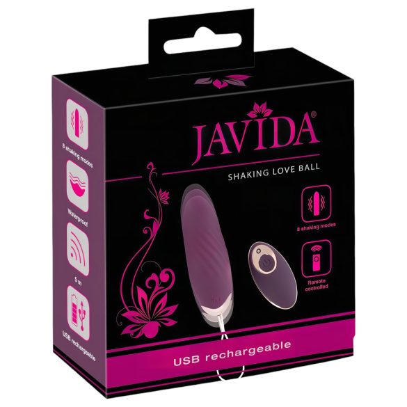 Javida Shaking Love - draadloze, stotende trillend eitje (paars)