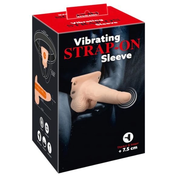 You2Toys Strap-on - holle strap-on vibrator (natuurlijk)