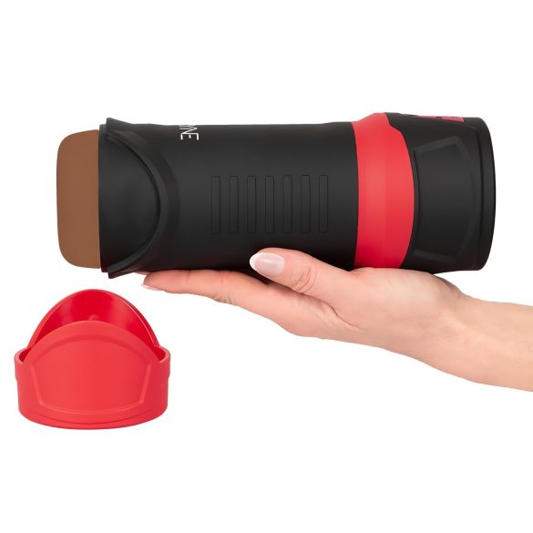 WYNE 04 - oplaadbare, vibrerende zuigmasturbator (bruin)