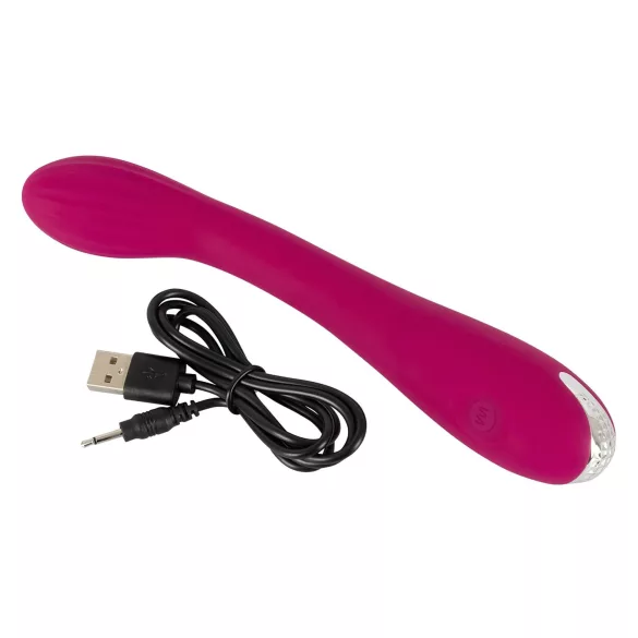 SMILE G-spot - oplaadbare g-spot vibrator - geribbeld - siliconen - paars