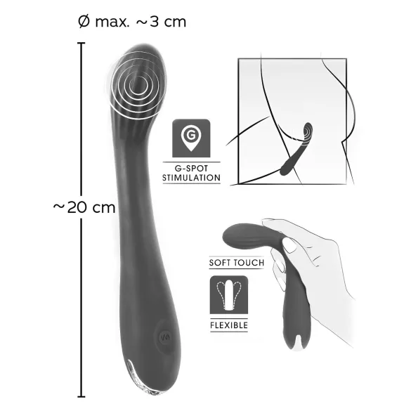 SMILE G-spot - oplaadbare g-spot vibrator - geribbeld - siliconen - paars