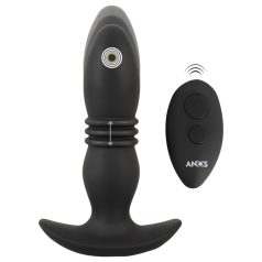   ANOS - anale vibrator met afstandsbediening - duwfunctie - zwart