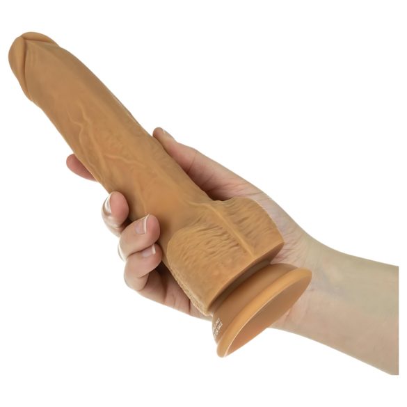 Naked Addiction Thrusting 9 - stoot vibrator - zwart - 23cm