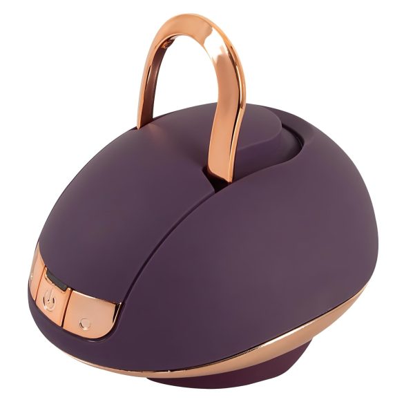 Belou - vulva vibrator - oplaadbaar, roterend - siliconen, paars