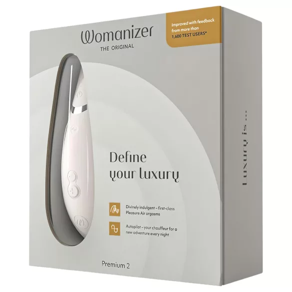 Womanizer Premium 2 - luchtdruk clitorisstimulator - wit