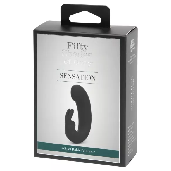 Fifty Shades of Grey Sensation - rabbit vibrator - zwart