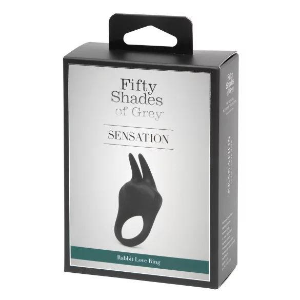 Fifty Shades of Grey - vibrerende penisring met clitorisstimulator - zwart