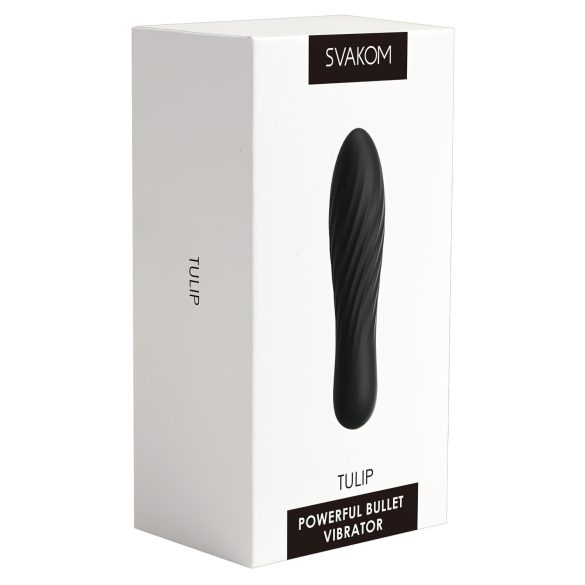 Svakom Tulip - mini vibrator - oplaadbaar - zwart