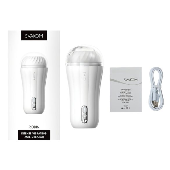Svakom Robin - automatische masturbator - oplaadbaar - wit