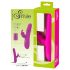 SMILE Rabbit - Oplaadbare duwende-draaiende vibrator met clitorisstimulator (roze)