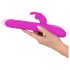 SMILE Rabbit - Oplaadbare duwende-draaiende vibrator met clitorisstimulator (roze)