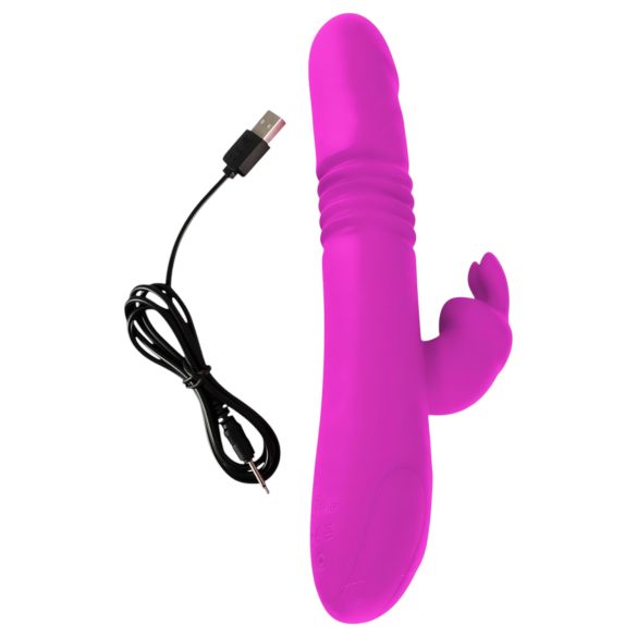 SMILE Rabbit - vibrator met stootfunctie en clitorisstimulator - oplaadbaar