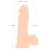 Nature Skin - dildo met huidtextuur - 20cm - naturel
