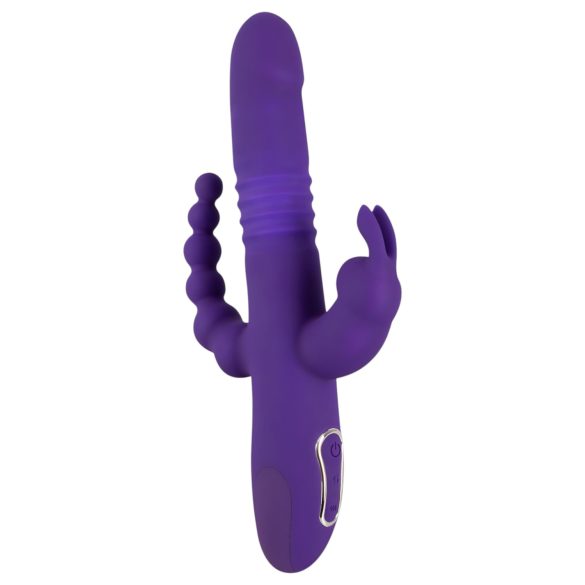 SMILE Triple - oplaadbare, drievoudige draai-stoot vibrator (paars)