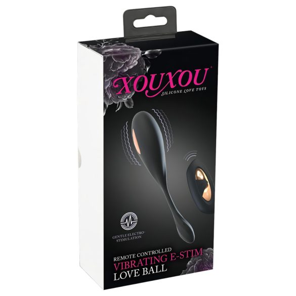 XOUXOU - vibrator eitje met afstandsbediening - elektro - zwart