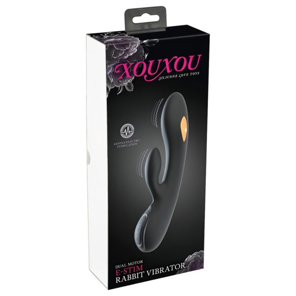 XOUXOU - oplaadbare vibrator met clitorisstimulator - zwart