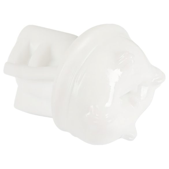 STROKER - oplaadbare zuig-vibrerende masturbator (wit)