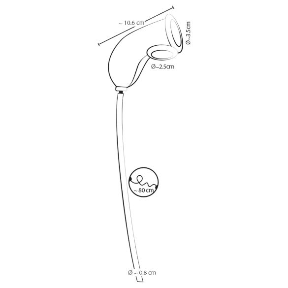 You2Toys Piss Play Mouw - penisextension met afvoerslang (transparant)