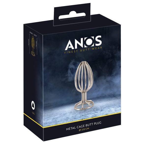 ANOS Metaal Anusplug (3,8cm) - zilveren kooilook
