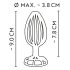 ANOS Metaal Anusplug (3,8cm) - zilveren kooilook