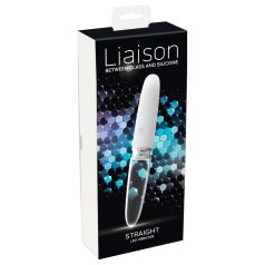 Liaison Straight - draadloze LED vibrator (transparant-wit)