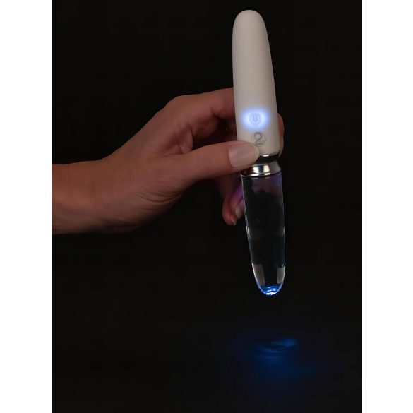 Liaison Straight - draadloze LED vibrator (transparant-wit)