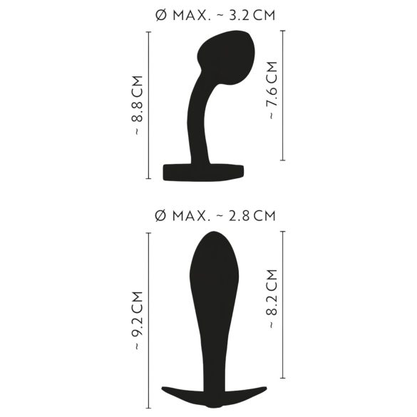 ANOS Metal Rainbow - anaalplug set - metaal - 2-delig