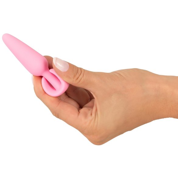 Cuties - mini buttplug - siliconen anaal plug - roze - 2,1 cm