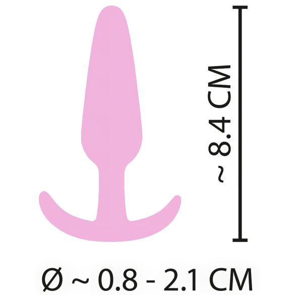 Cuties - mini buttplug - siliconen anaal plug - roze - 2,1 cm