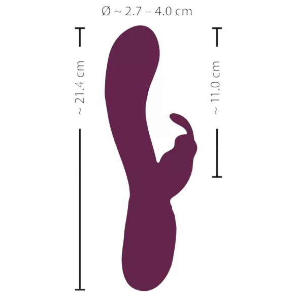 SMILE - vibrator met 3 motoren en clitorisstimulator - oplaadbaar - paars