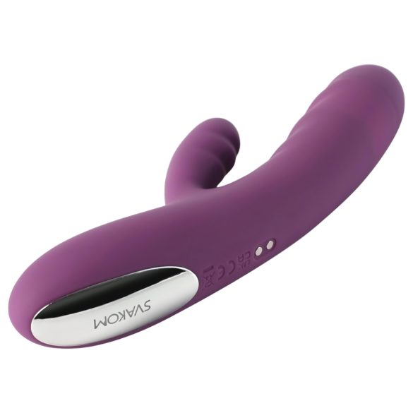 Svakom Avery - rabbit vibrator - oplaadbaar, stotend, met clitorisstimulator