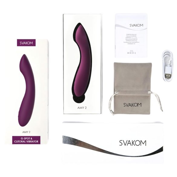 Svakom Amy 2 - G-spot vibrator - oplaadbaar waterdicht - paars